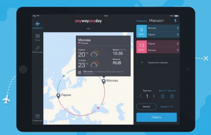 Anywayanyday попала в шорт-лист премии World Summit Award mobile