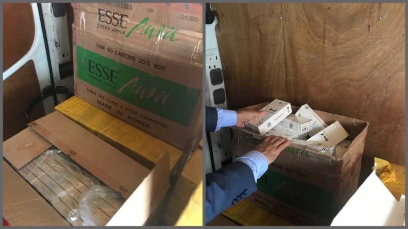 18 тысяч пачек контрабандных сигарет изъяли в Алматы