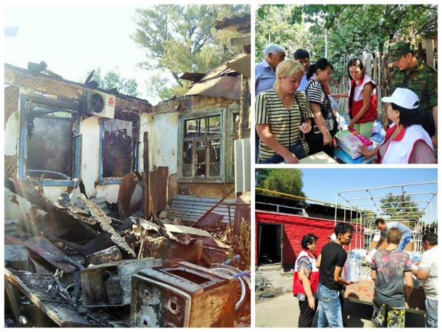 Погорельцы Жетысуйского района получили гуманитарную помощь