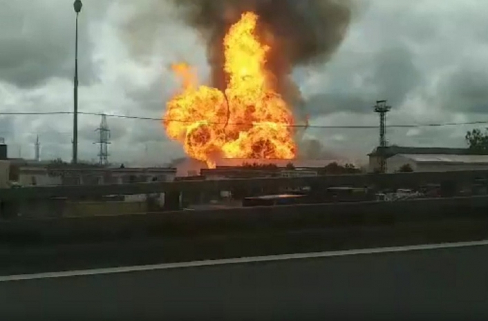 Крупный пожар произошел на ТЭЦ в Подмосковье