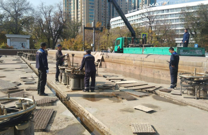Работы по консервации фонтанов завершены в Алматы