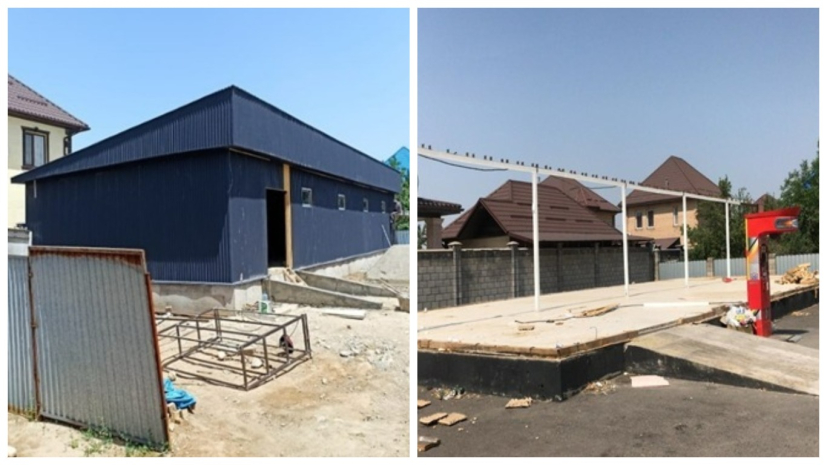 Незаконно строящийся магазин снесли в Алматы