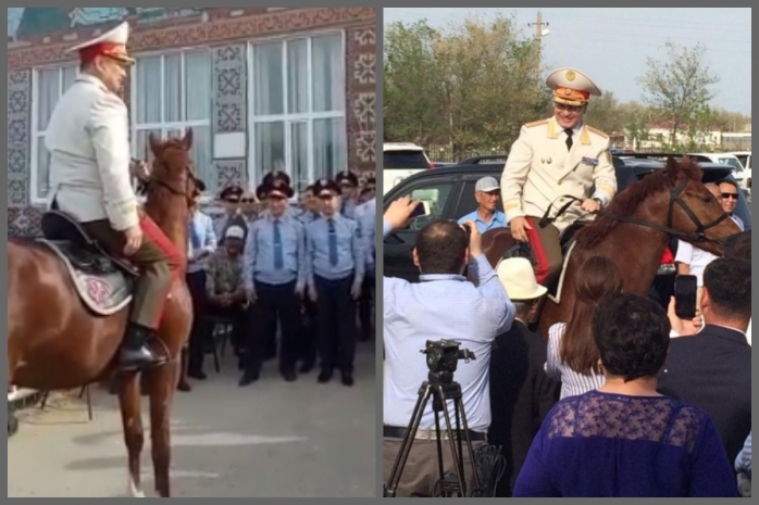 Начальник областного департамента полиции на коне возмутил президента