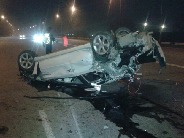 Крупная авария произошла на Капчагайском мосту в Алматы