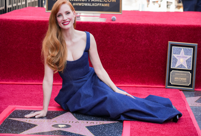 Звезда актрисы Джессики Честейн появилась на Аллее славы в Голливуде