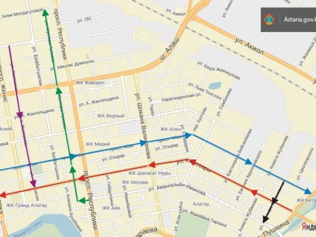 В Астане начнут штрафовать за нарушение ПДД на улицах с односторонним движением