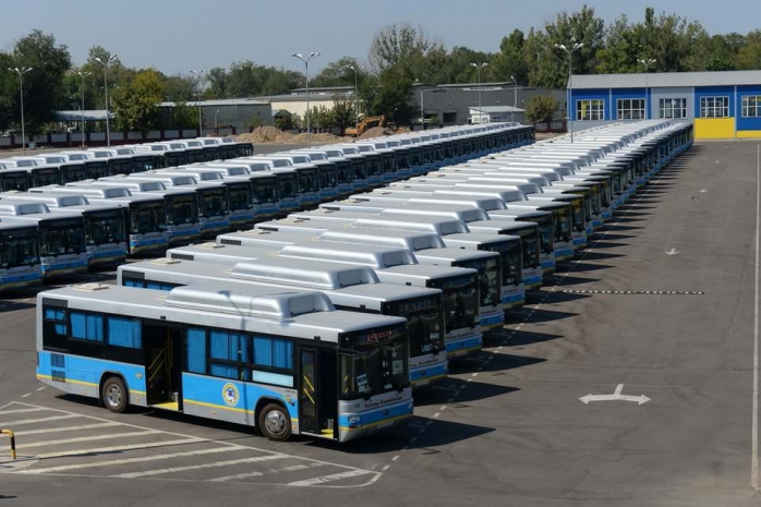 100 новых автобусов на газе появились в автопарке Алматы