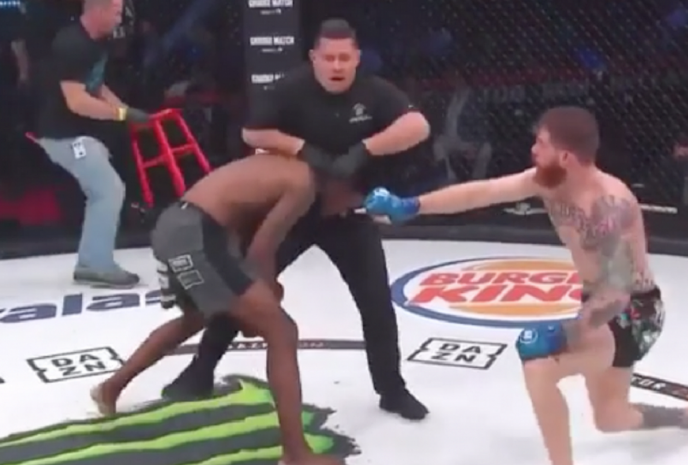 Американский боец MMA напал на судью сразу после гонга
