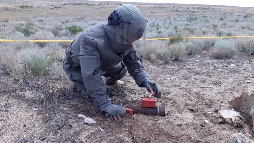 Фрагменты боеприпасов обнаружены на полях возле Арыси