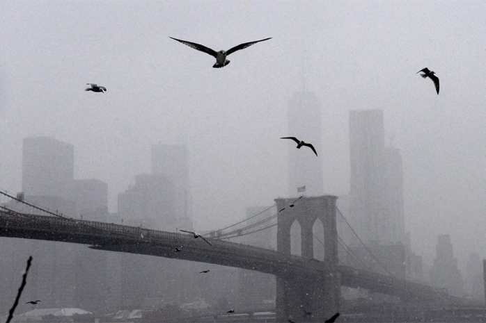 Снежная буря накрывает США