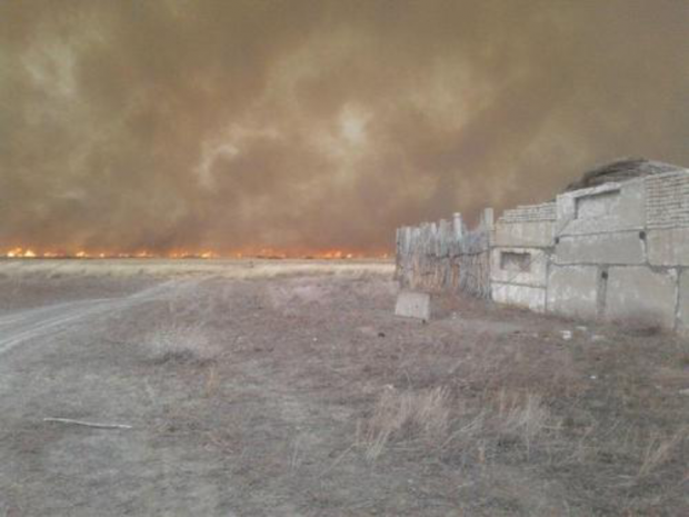 Крупный пожар повредил 3000 гектаров земли в ВКО