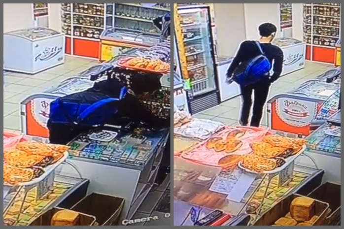 Ловкий вор попал на видео в Павлодаре