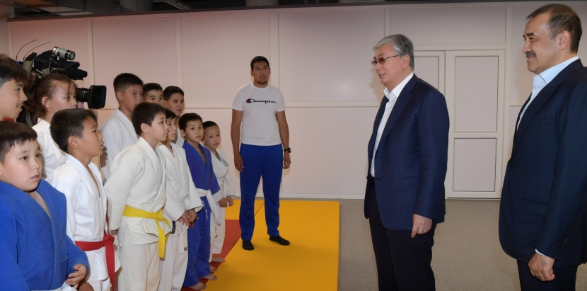 Токаев открыл новый Дворец единоборств в столице