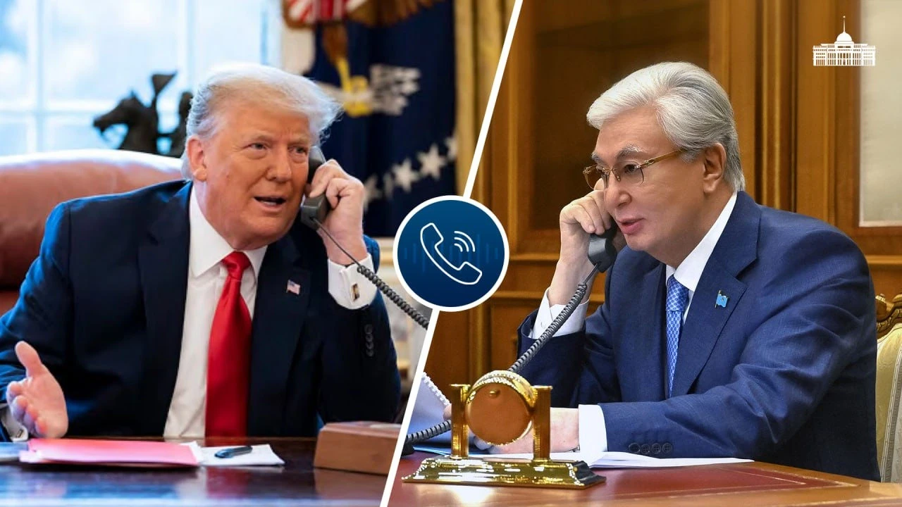 Тоқаев Трамппен телефон арқылы сөйлесіп, оны Қазақстанға шақырды
