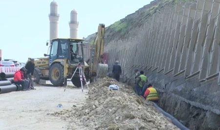 Последствия ливней на Бибиэйбатской дороге устранены