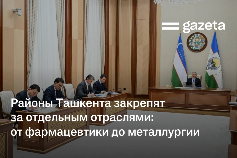Районы Ташкента закрепят за отраслями: от фармацевтики до металлургии