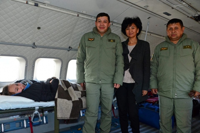 Казахстанские военнослужащие оказали помощь соотечественнице