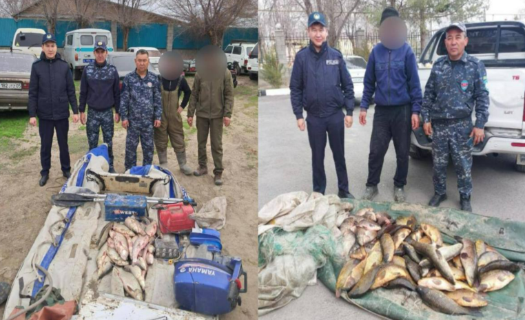 Свыше 100 килограммов рыбы изъяли у браконьеров в Балхашском районе