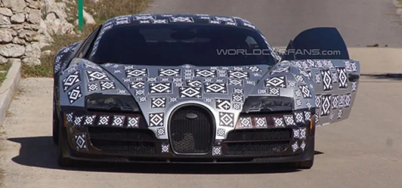 Преемник Bugatti Veyron замечен на тестах