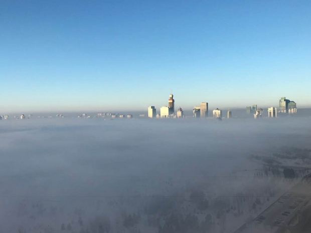 Сильный смог накрыл Астану