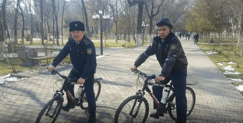 Шымкент: возвращение полицейских на велосипедах