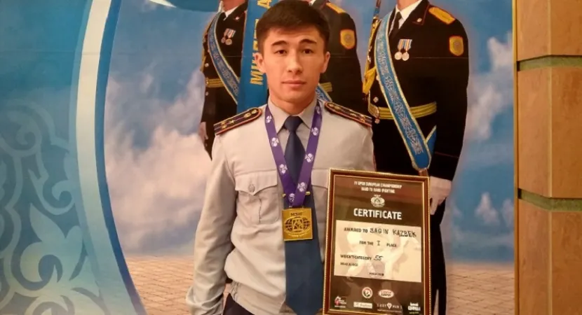 Алматинский полицейский стал чемпионом Европы по рукопашному бою