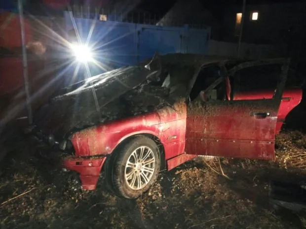 По вине водителя сгорела BMW (ФОТО)
