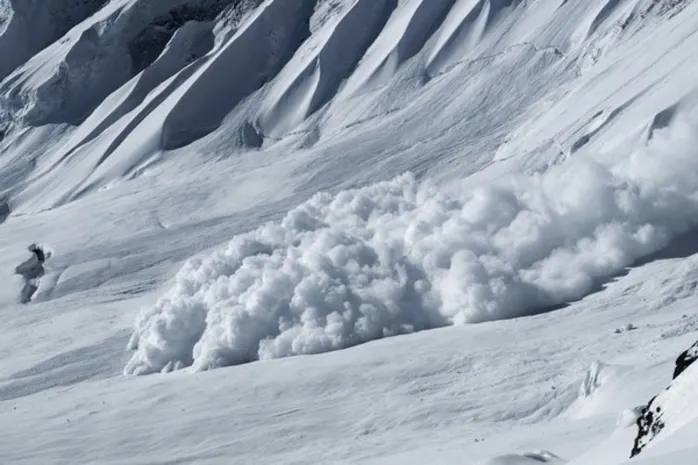 Самый медленный сход лавины сняли туристы в Индии