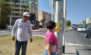 Первый пешеходный светофор установили в Актау