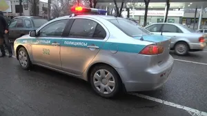 В Алматы образовалась большая пробка из-за аварии