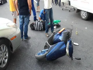 ДТП в Алматы: мотоциклист доставлен в больницу [фото]