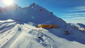 Сильный снегопад на «Шымбулаке»