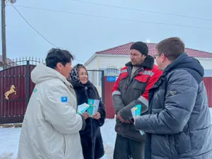 Члены агитационной группы партии Amanat посетили район Теренколь