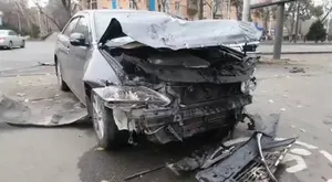 Авария в центре Алматы (ФОТО, ВИДЕО)