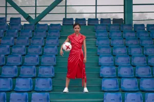 Самая красивая футболистка Казахстана не ответила на нескромные вопросы россиян