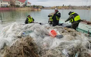 20 километров незаконно установленных сетей снято на Капшагайском водохранилище