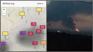 Пожар на мусорном полигоне: алматинцы задыхаются от гари
