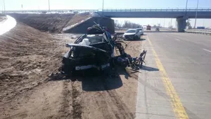 Lexus разбился «всмятку» на трассе Алматы – Капчагай