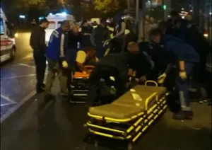 В Петербурге автомобиль протаранил остановку с людьми