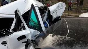 Авария в Алматы с участием 4 автомобилей: Nexia разорвана на части