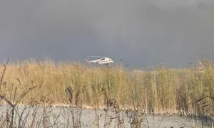 Ликвидирован пожар на побережье Каспия (ФОТО)