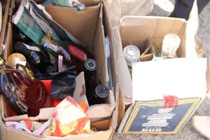 По «наводке» казахстанских полицейских изъято около 24 тысяч бутылок «левого» алкоголя