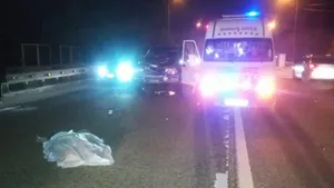 Land Cruiser сбил двоих на мосту в Карасу. ФОТО