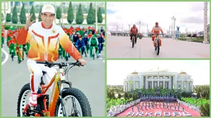 Новый велосипед подарили президенту Туркменистана