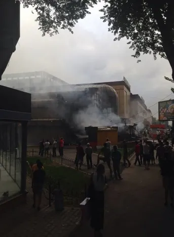 Пожар в Алматы: видеоотчет