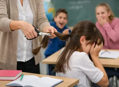 Педагог отрезала школьницы волосы в Узбекистане