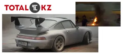 Заказной Porsche 911 Turbo загорелся на автошоу в Нью-Йорке (ВИДЕО)