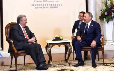 Назарбаев встретился с Генеральным секретарем ООН Антониу Гутерришем