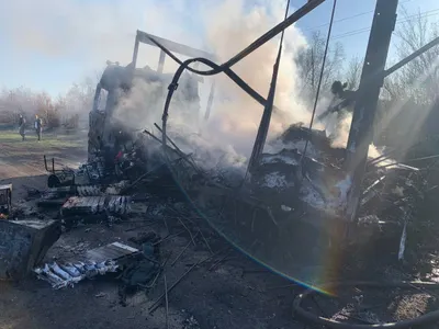 Грузовик загорелся на трассе Алматы – Хоргос