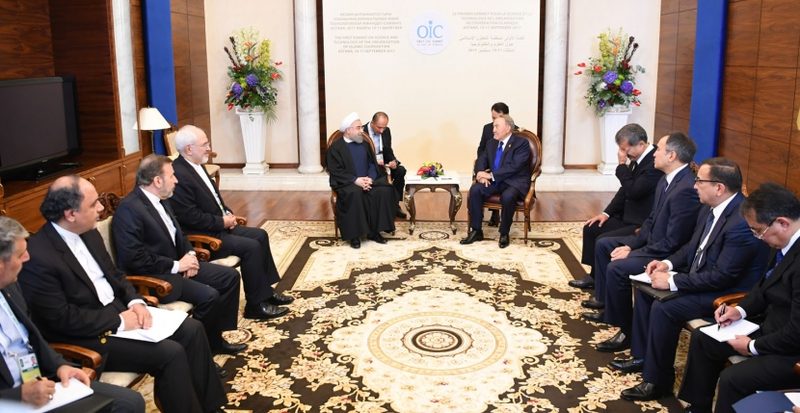 Назарбаев встретился с Хасаном Рухани